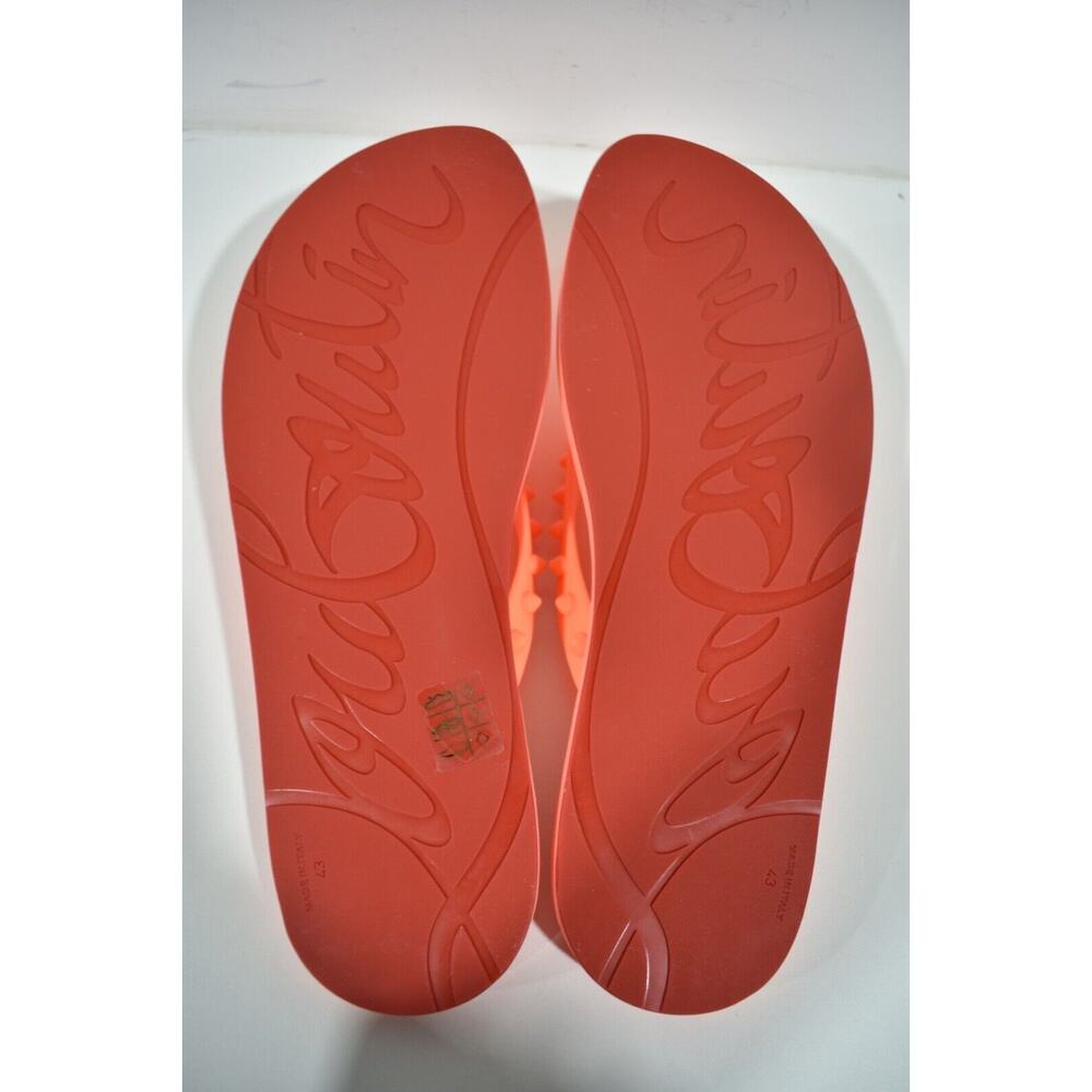 Christian Louboutin Mens Loubi Flip Flop Spikes Flat Drag Thong Sandal 43 10 - Picture 12 of 12